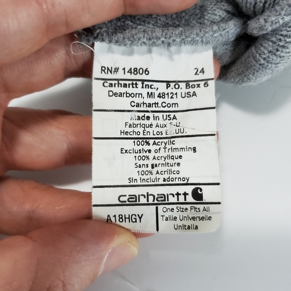 Carhartt A18-HGY Gray Acrylic Watch Cap Knit Beanie - Picture 5 of 5